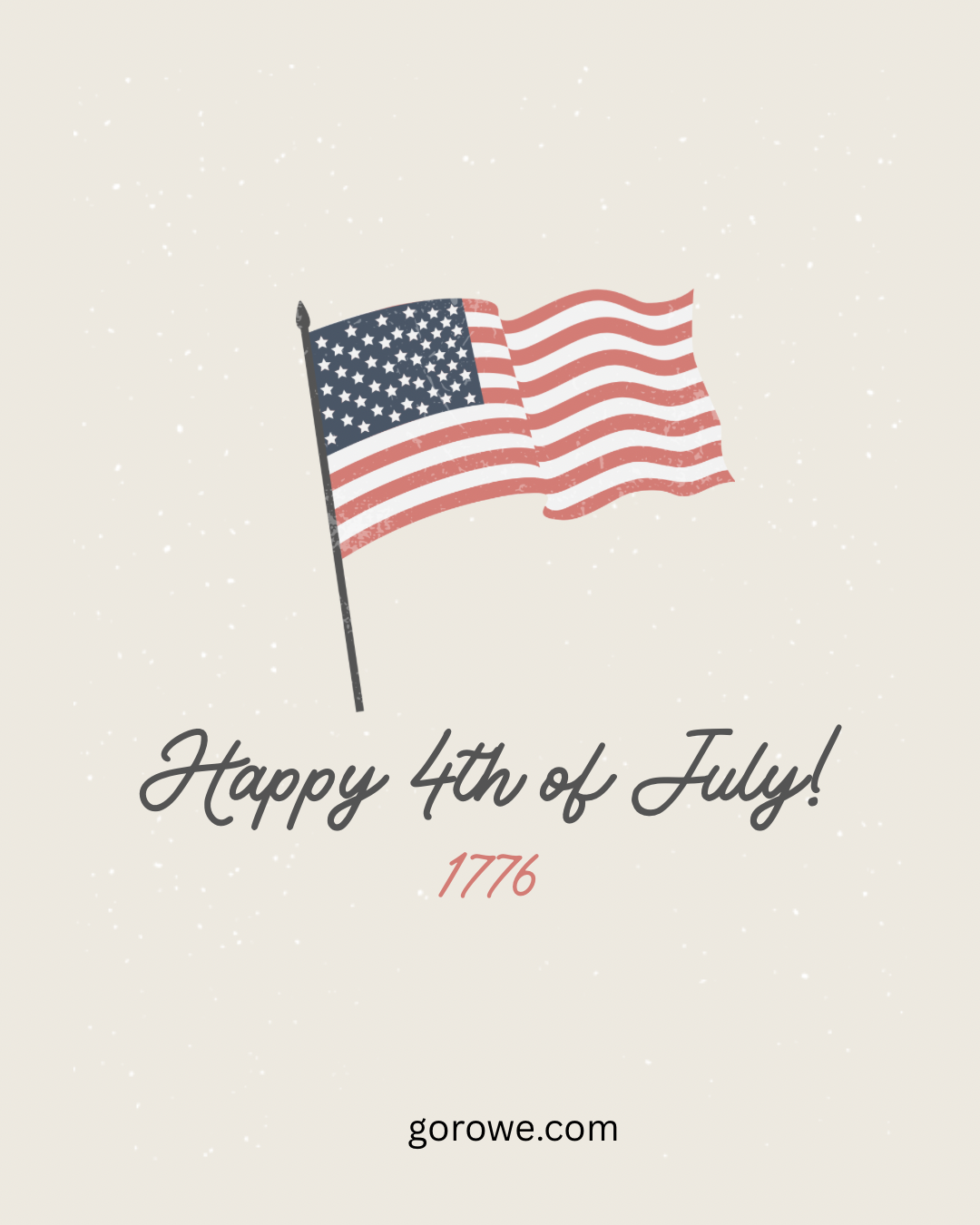Cream Happy 4th of July Instagram Portrait Post
