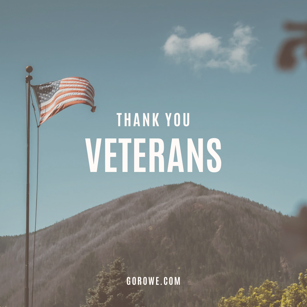 Modern Outdoor American Flag Veterans Day Instagram Post